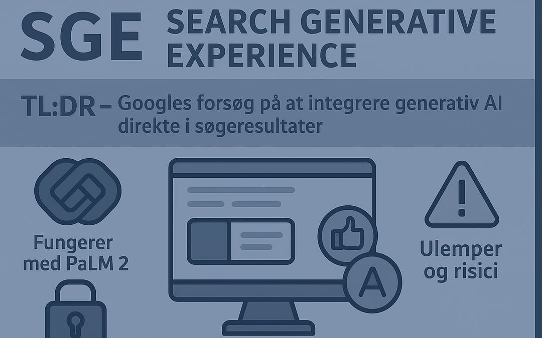 Search Generative Experience – Googles SGE, AI ovenpå SERPs