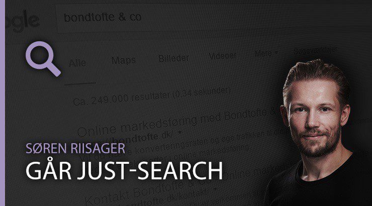 Søren Riisager går Just-search.dk
