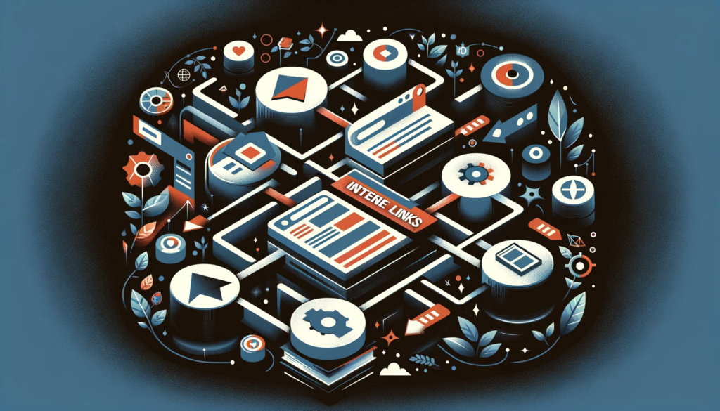 internelinks | Henrik Bondtofte En illustration af en computer med forskellige ikoner omkring sig.