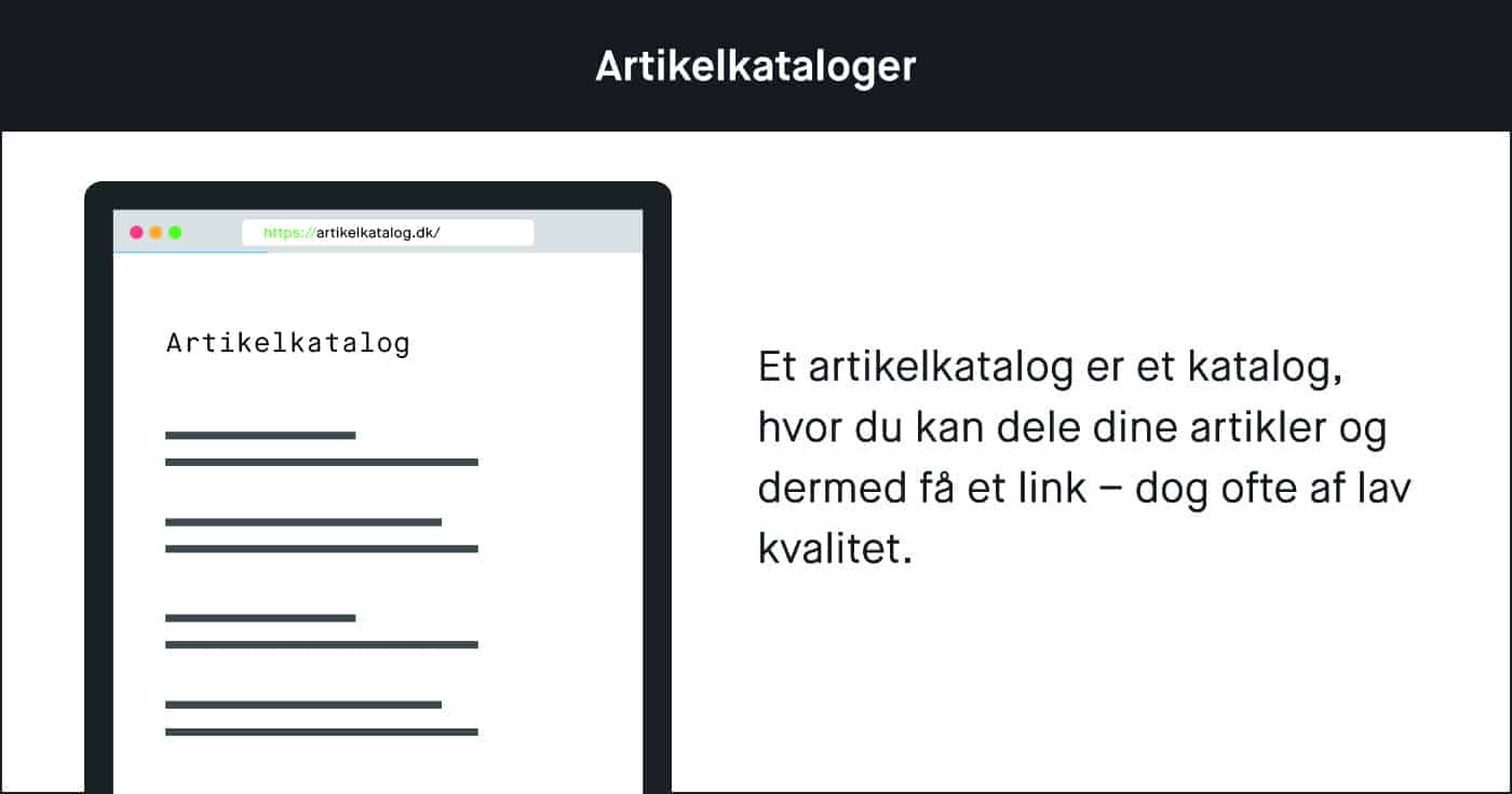Et artikelkatalog er et katalog, hvor du kan dele dine artikler.