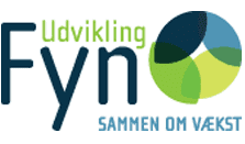 Udvikling Fyn | Henrik Bondtofte logoet for en virksomhed med et grønt og blåt design.